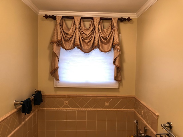 Bathroom remodel with tub surround tile installation