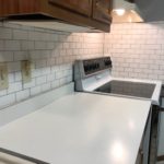 Kitchen subway tile installation