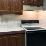 Kitchen subway tile installation