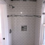 Shower surround subway tile installation