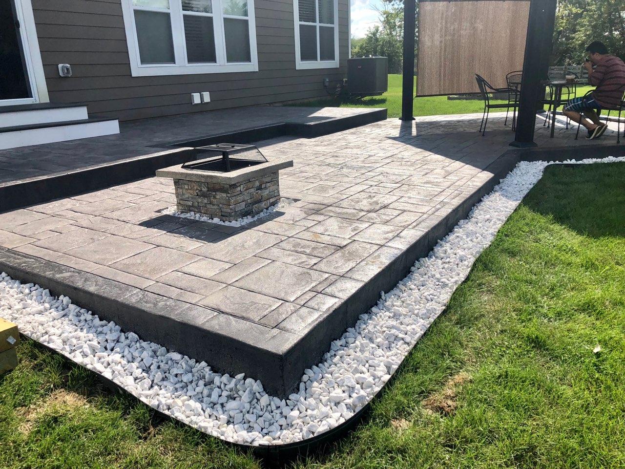 concrete contractor stamped residential patio