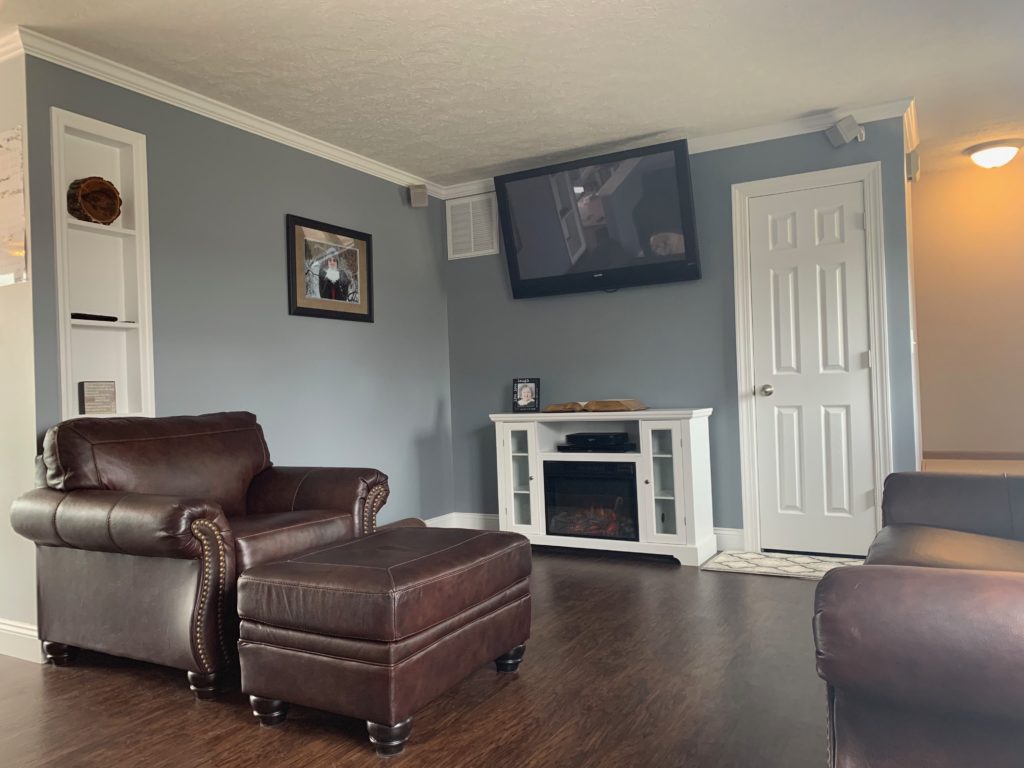 Professional remodeling contractors living room finished product