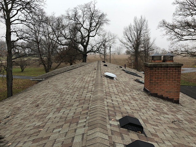 Roofing Contractor Finished shingle single story roof